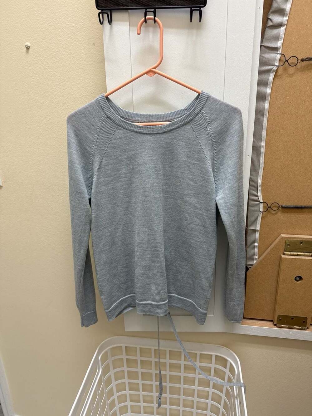 Lululemon Tied-To-You Lace-Up Back Sweater Heathered Grey
